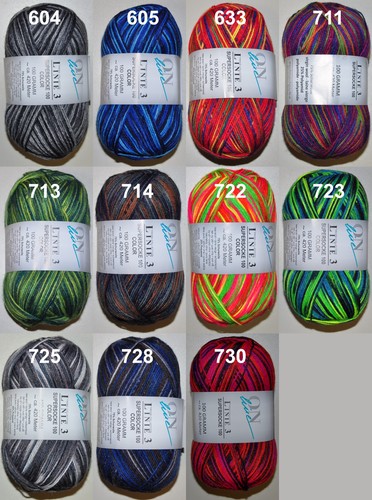100g supersocke multi color - 100g,