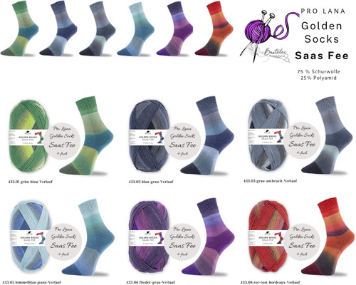 Pro lana golden socks saas - pro,